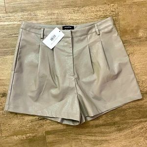 NWT Mittoshop Vegan Leather Shorts